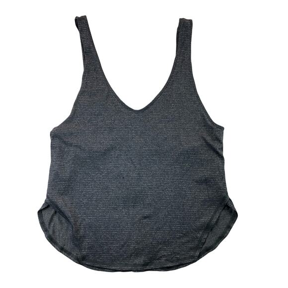 Lululemon Scoop Neck Womens 6 Gray Snap Strap Athletic Tank Top - Picture 1 of 3